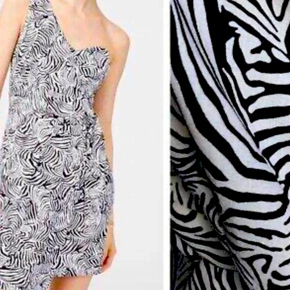 zebra print club dress Women's Brown Zebra Print Drape Detail Bodycon Mini Dress
